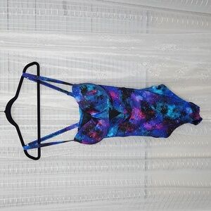 NWT Torrid Vixen Push-up Galaxy Print 1-Piece Swim Suit W/ Adjustable Straps Sz3